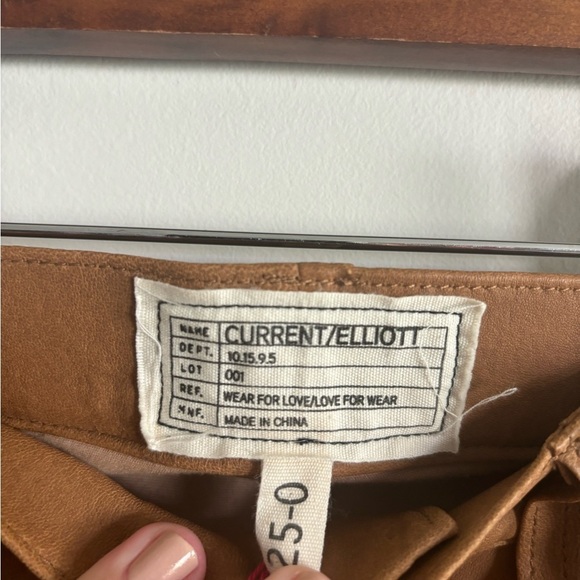 Current‎ Elliot Lamb leather exterior skinny pants size 0/25 - Picture 6 of 8